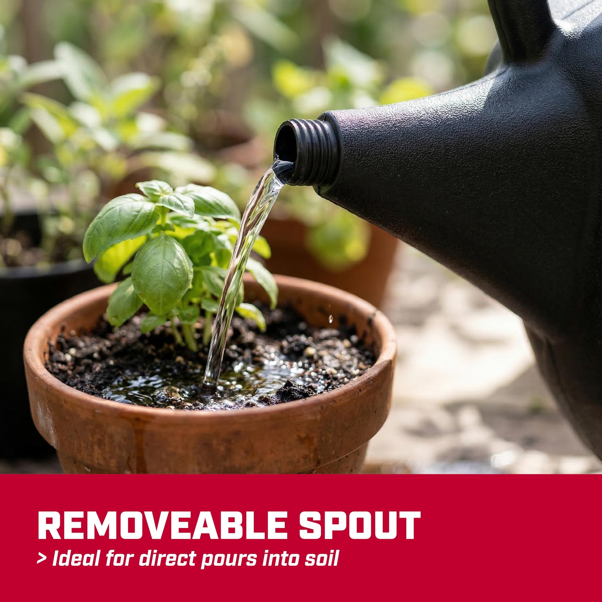 Chapin 47998 Watering Can, 2 Gallon (9 Liters), Indoor and Outdoor Plants, Lawn, Garden, Removable Nozzle, Drip-Free Sprinkler Head, Recycled Plastic, Black - Available at All In One Marketplace Canada