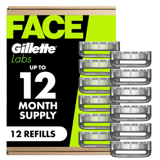 Gillette Labs Razors for Men, Razor Blades Refill, 5-Blade Cartridges, 12 Refills - Available at All In One Marketplace Canada