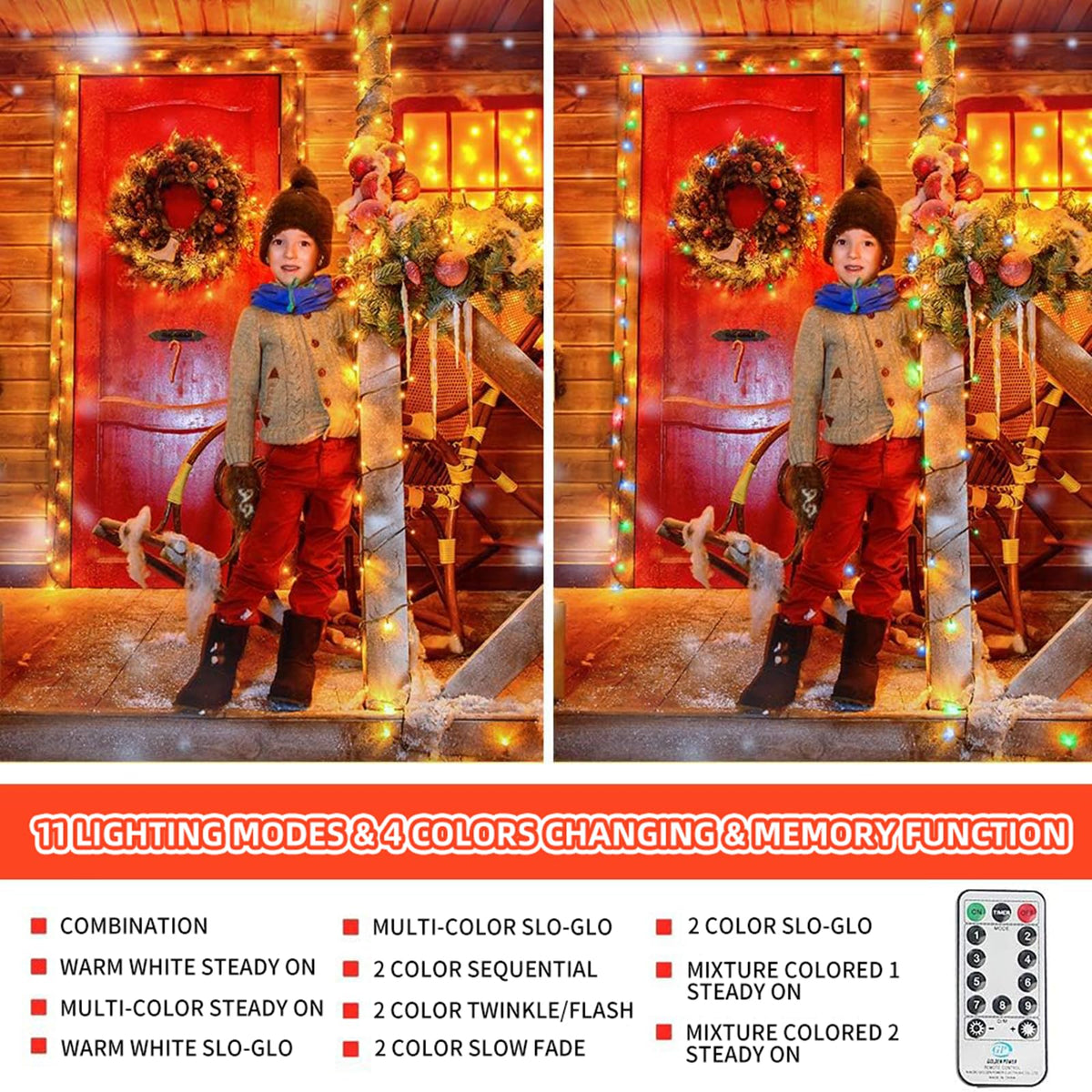 MZD8391 105FT 300LED Color Changing Christmas Light, Christmas Tree Lights 🍁 All In One Marketplace Canada