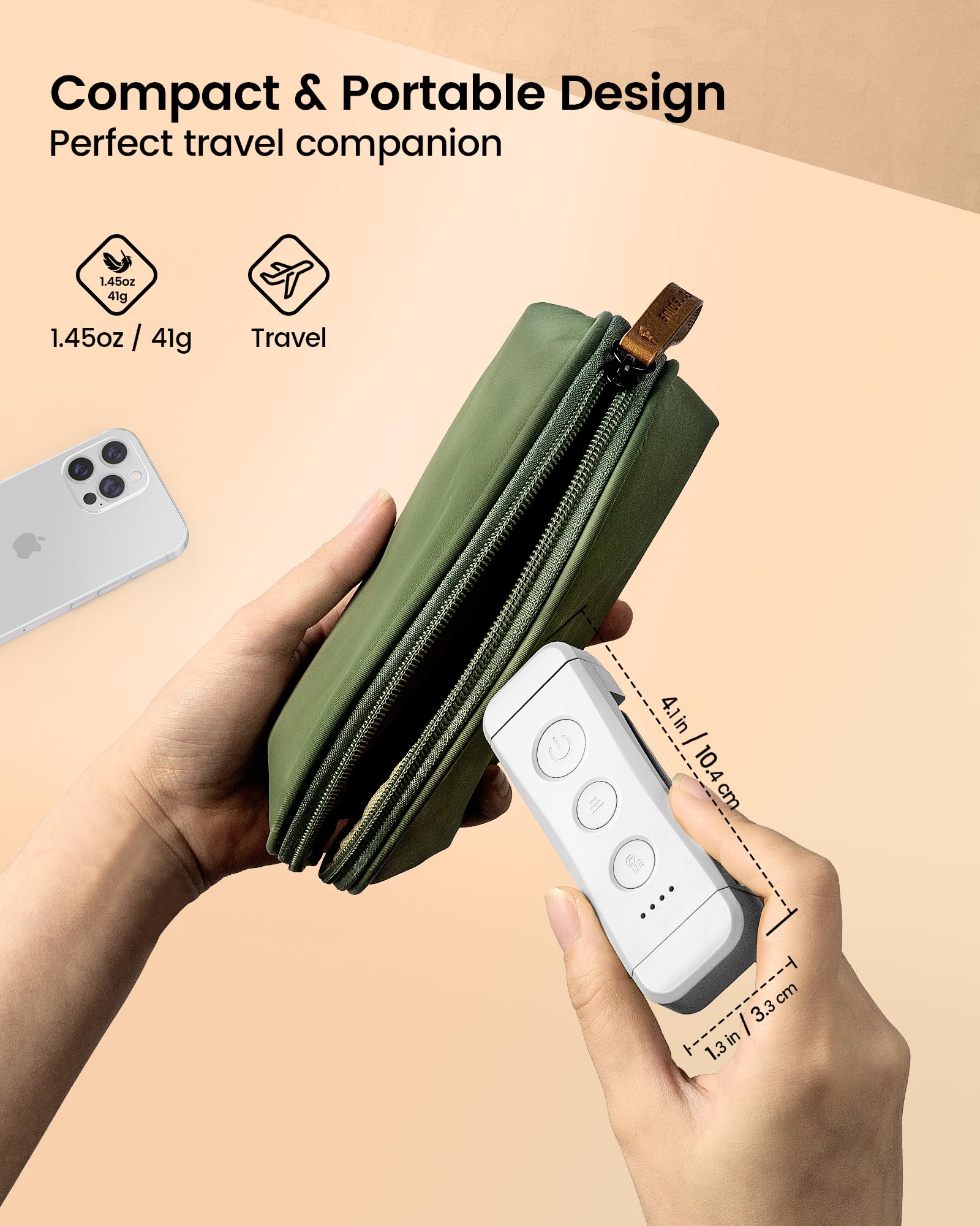 Glocusent USB Rechargeable Book Light - Eye Caring LED Reading Light with 3 Light Colors & 5 Brightness Levels, Compact & Long-Lasting, Ideal Book Light for Night Reading, Book Lovers