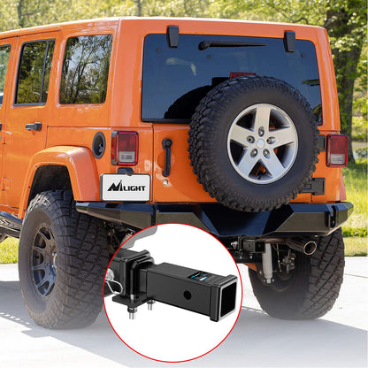 Nilight Trailer Hitch Extender 7 inch Extension Length Fits for 2" Receiver Tube with 5/8 inch Stainless Steel Bolt Flange Nut and Clip 3,500 lbs GTW Matte Black 🍁 All In One Marketplace Canada