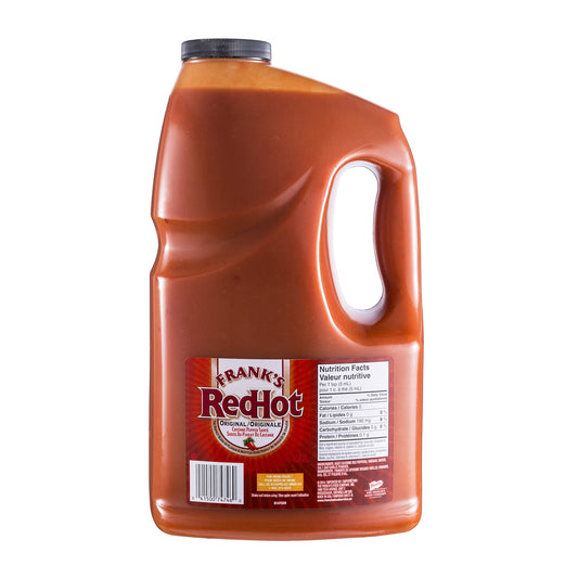 Frank's RedHot Original Hot Sauce, 3.78 L Bulk Bottle - Pour or Shake for Wings, Pizza, Tacos & More