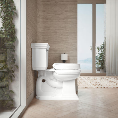 KOHLER Hyten Elevated Quiet-Close Round-Front Toilet Seat, White