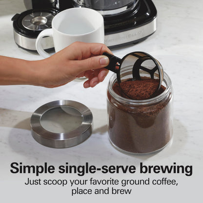 Hamilton Beach Single Serve Coffee Brewer and Full Pot Coffee Maker, 2-Way (49980A)