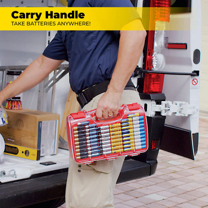 Ontel Battery Daddy 180 Battery Organizer and Storage Case with Tester, 1 Count, As Seen on TV - Available at All In One Marketplace Canada