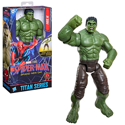 Marvel Spider-Man: Brand New Day Titan Series Hulk Action Figure, 11.7-Inches, Super Hero Toys for Kids, Ages 4+