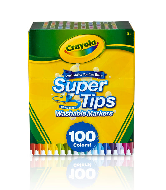 Crayola Super Tips Washable Markers, 100 Count, Bulk, Great for Kids - Available at All In One Marketplace Canada