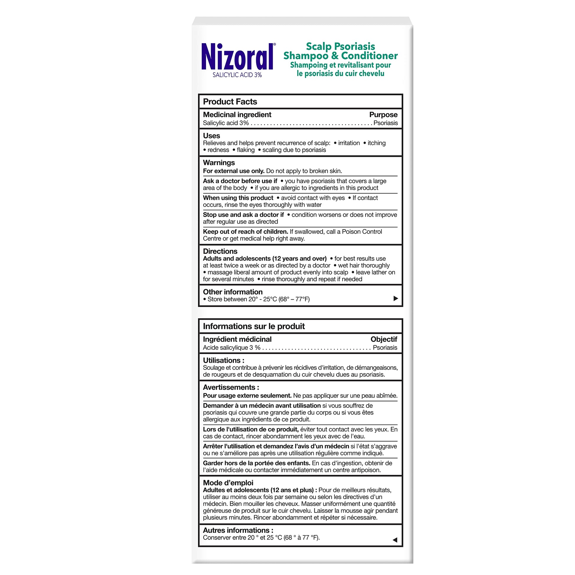 Nizoral Scalp Psoriasis Shampoo - Maximum Strength 200ml - Available at All In One Marketplace Canada