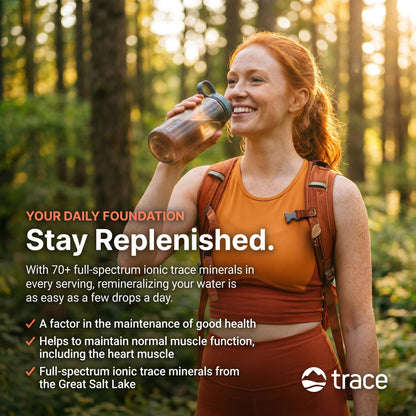 Trace Minerals ConcenTrace Drops - 240 ml, 96 Day Supply, Unflavored - Full Spectrum Minerals - Ionic Liquid Magnesium, Chloride & Potassium Electrolytes - Low Sodium Hydration Trace Minerals