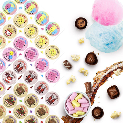 VKPI Scratch and Sniff Stickers, 1152 Pieces Fruits and Foods Smelly Stickers, 12 Different Scents, 48 Sheets, Reward Motivate Stickers for Kids, Teachers, Crafts, Party Favor, Christmas Gift 🍁 All In One Marketplace Canada