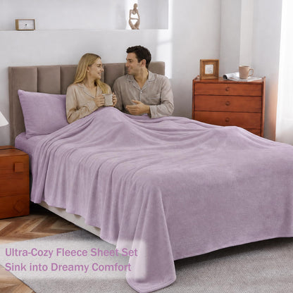 Softan Fleece Sheets, Soft as Flannel, Queen, Lavender 🍁 All In One Marketplace Canada