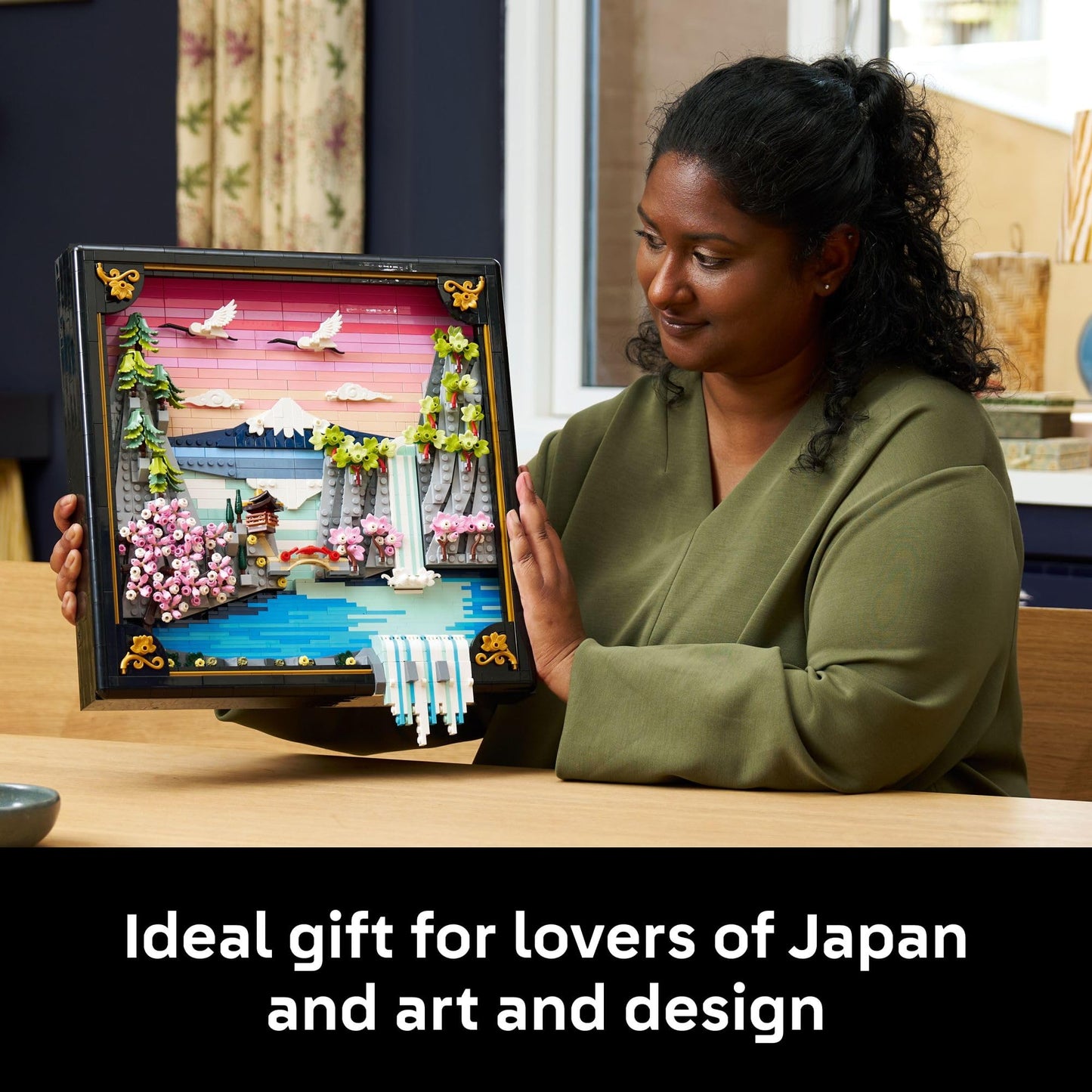 LEGO Art Japanese Cherry Blossom Landscape Building Set for Adults - Room Decoration & Gift for Women & Men, Ages 18+ - Framed Wall Decor, Stand or Hang to Display - 31218 LEGO