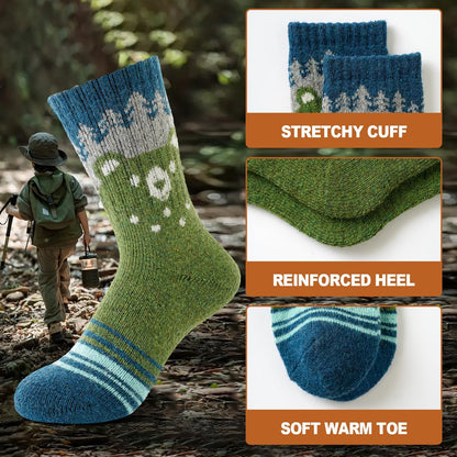 Kids Merino Wool Hiking Socks,Winter Warm Thermal Ski Socks for Boys Girls 🍁 All In One Marketplace Canada