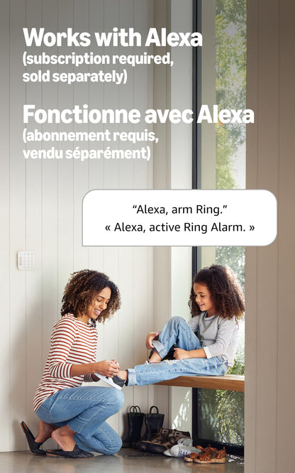 Ring Alarm 5-Piece Kit (newest model), Wireless smart home or business security system, expandable, easy setup, Mobile App Control, 24/7 Professional Monitoring, Alexa Compatible