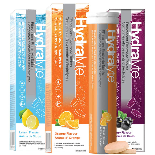 HydraLyte Electrolyte Tablets - Variety Flavoured Electrolytes, Low Sugar Electrolytes Formulated to Accelerate Hydration, Post Workout, Travel Essential - Safe Hydration for All Ages (60 Count)