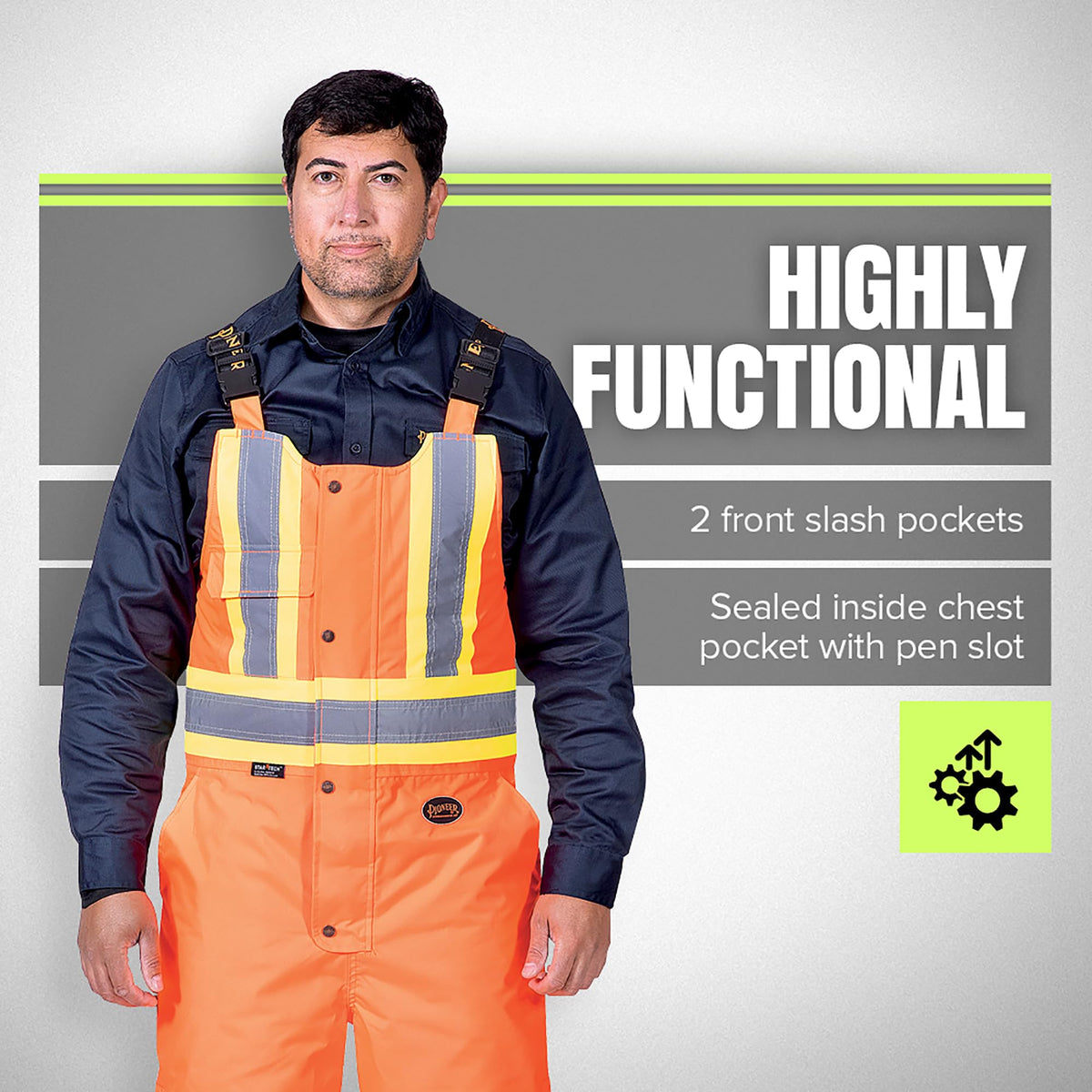 Pioneer Hi Vis Winter Overalls for Men - For Construction 🍁 All In One Marketplace Canada