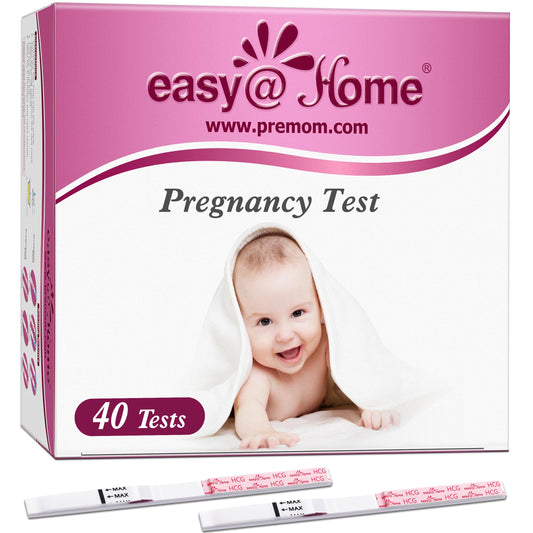 Easy@Home Pregnancy Tests 40 Pack: Easy to Use & Early Detection at Home Pregnancy Strips - Fertility Tests