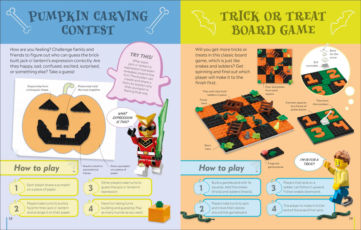 The LEGO Halloween Games Book: Ideas for 50 Games, Challenges, Puzzles, and Activities