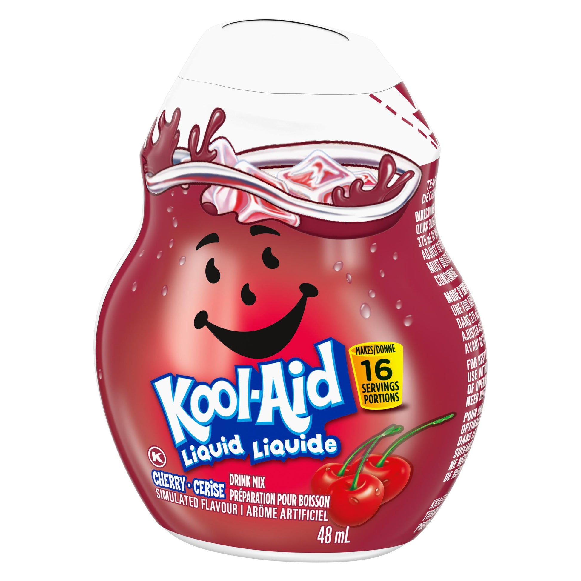 Kool-Aid Cherry Liquid Drink Mix, 48 mL Bottle (Pack of 12)