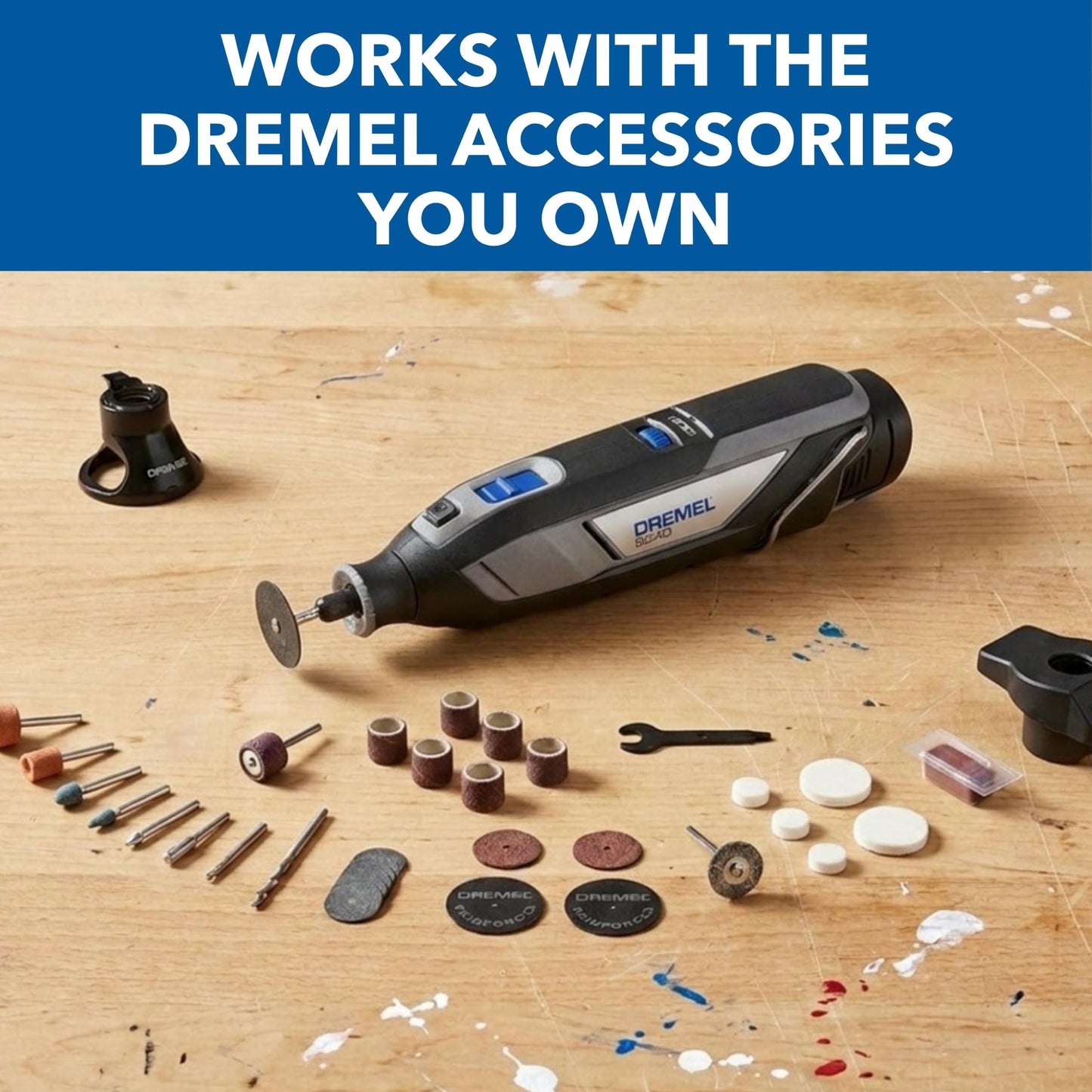 Dremel 8240-5 12V Cordless Rotary Tool Kit with Variable Speed and Comfort Grip - Includes 2AH Battery Pack, Charger, 5 Accessories, Wrench, and Tool Fabric Carry Bag Dremel