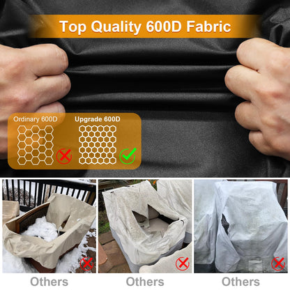 Kipiea 600D Patio Chair Covers Waterproof Winter 2 Pack - Heavy Duty Lawn Outdoor Furniture Chair Covers with Anti UV and No Tears, No Fading (29"W x 30"D x 31"H) 🍁 All In One Marketplace Canada