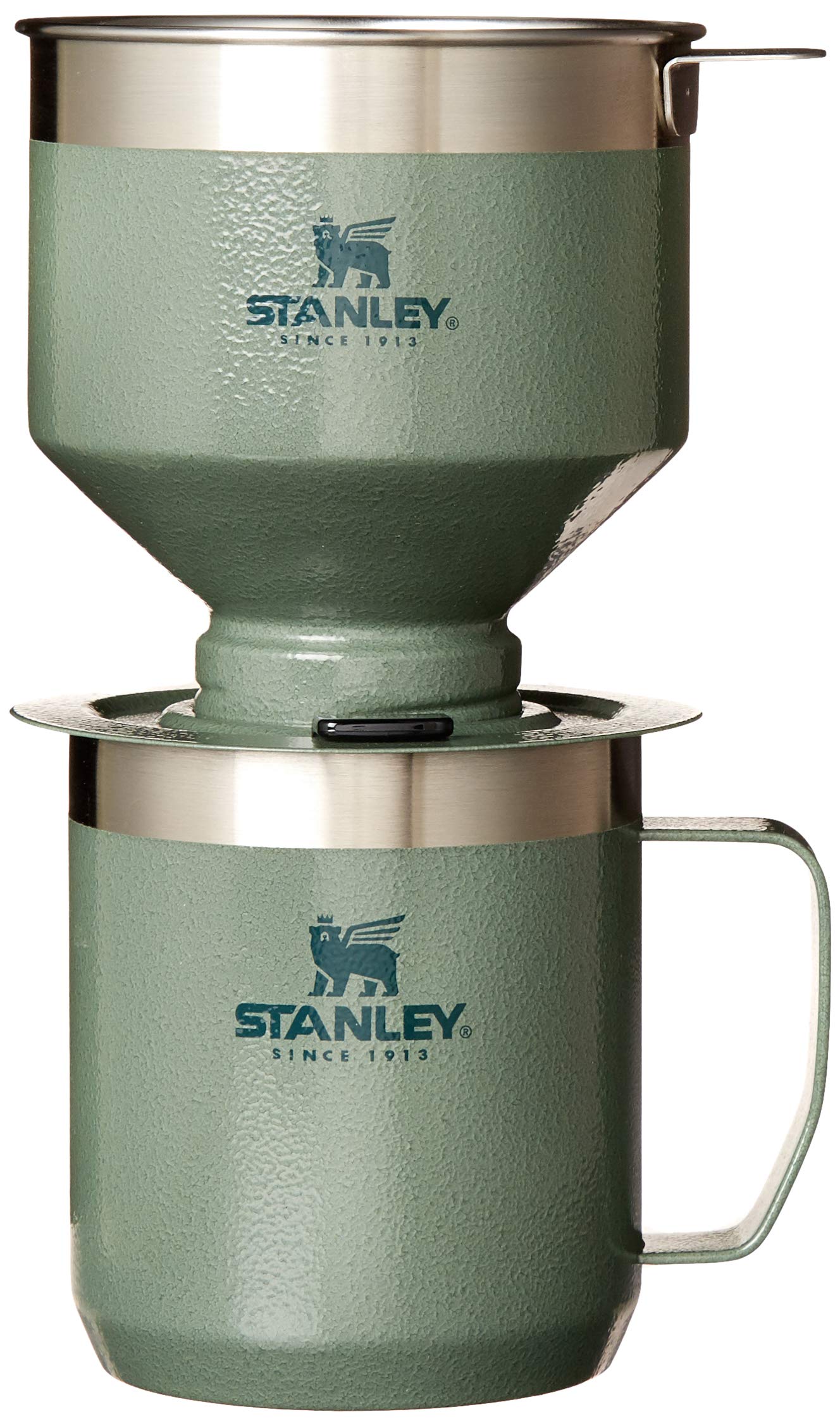 Stanley Perfect Brew Pour Over Set | 12 oz Camp Mug with Lid Included | Drip Coffee Maker with Reusable Filter | Insulated Stainless Steel | BPA-Free | Hammertone Green 🍁 All In One Marketplace Canada