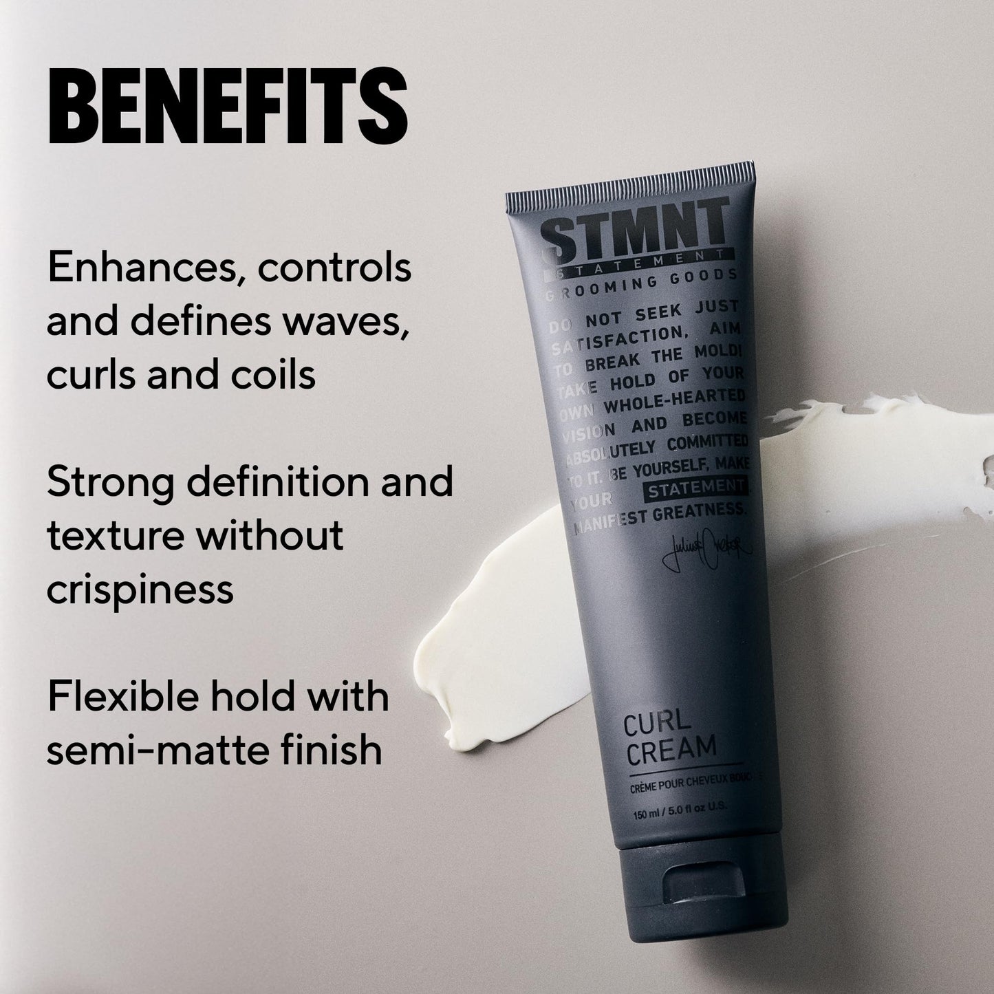 STMNT Grooming Goods Curl Cream, Enhances and Defines Curly Hair, Curly Hair Product for Men or Women, 150mL - Available at All In One Marketplace Canada