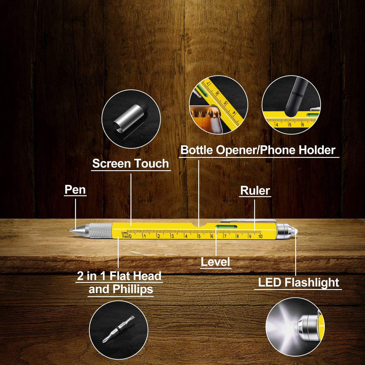 KEZKALS Gifts for Men, 9 in 1 Multitool Pen, Stocking Stuffers for Men 🍁 All In One Marketplace Canada