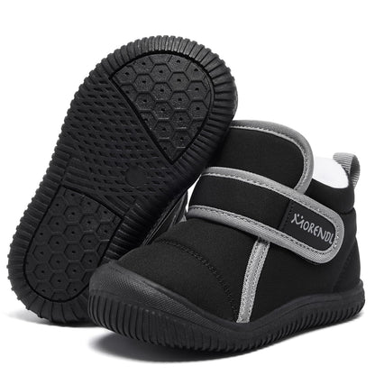 MORENDL Baby Winter Snow Boots for Infant Boys Girls Toddler Water-Resistant First Walker Shoes Warm Lining Soft Sole Anti-Slip Outdoor Booties Black 15-18 Months 🍁 All In One Marketplace Canada