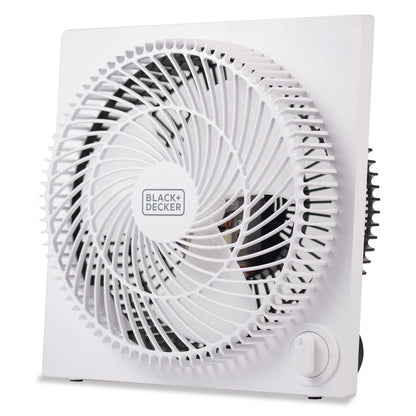 Black & Decker 9 in. Frameless Tabletop Box Fan, White - Available at All In One Marketplace Canada