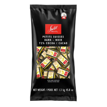 Swiss Delice Dark Chocolate 72% – 1.3 kg Bulk Pack