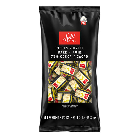 Swiss Delice Dark Chocolate 72% – 1.3 kg Bulk Pack