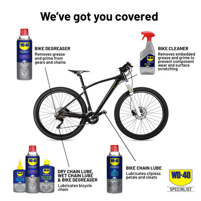 WD-40 Specialist Bike | Foaming Cleaner and Degreaser | Safe for all finishes, components; deeply penetrates to quickly remove stubborn grease and grime from bike chains, 283g | 3006 | Single Can - Available at All In One Marketplace Canada