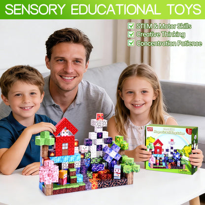 Magnetic Blocks 200pcs, Magnetic Building Cube Toys for Kids, STEM Montessori Magnet Blocks, Sensory Stacking Toy Christmas Birthday Gifts for Kids Age 3 4 5 6 7 8 9 10 🍁 All In One Marketplace Canada