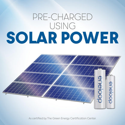 Panasonic BK-4MCCA4BA Eneloop AAA 2100 Cycle Ni-MH Pre-Charged Rechargeable Batteries, 4 Pack