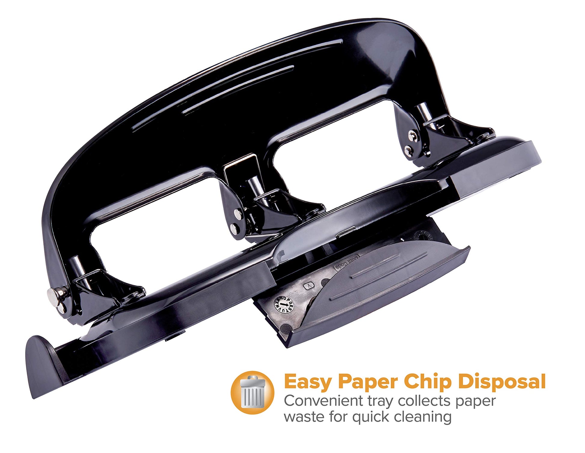Bostitch Office EZ Squeeze 20 Sheet Standard 3 Hole Punch, Metal Construction, Silver/Black (HP20) Bostitch