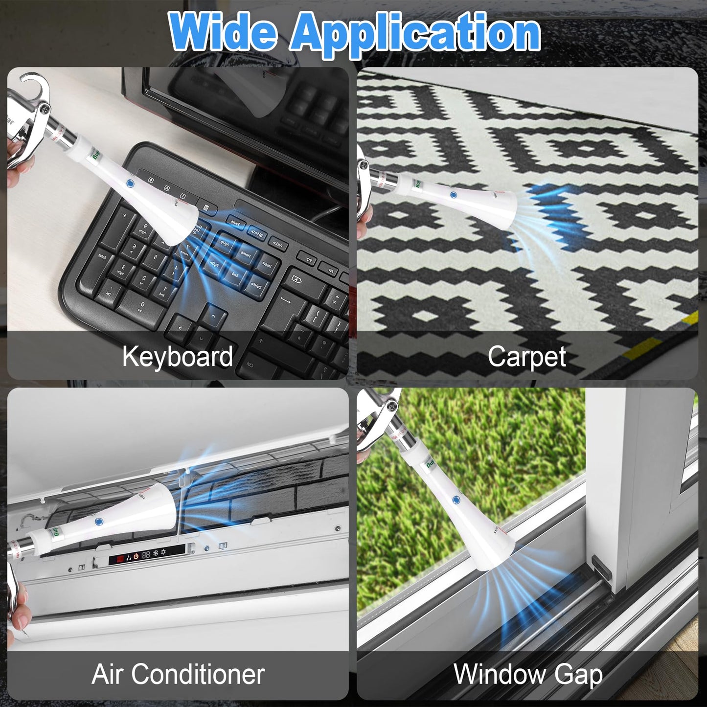 phepetroll Air Blow Gun Car Detailing Dry Cleaning Air Gun with Tapered Nozzle High Pressure Car Cleaning Tool, Car Dryer Air Blower for Car Surfaces Quickly Blasts Dust, Works with Air Compressor - Available at All In One Marketplace Canada
