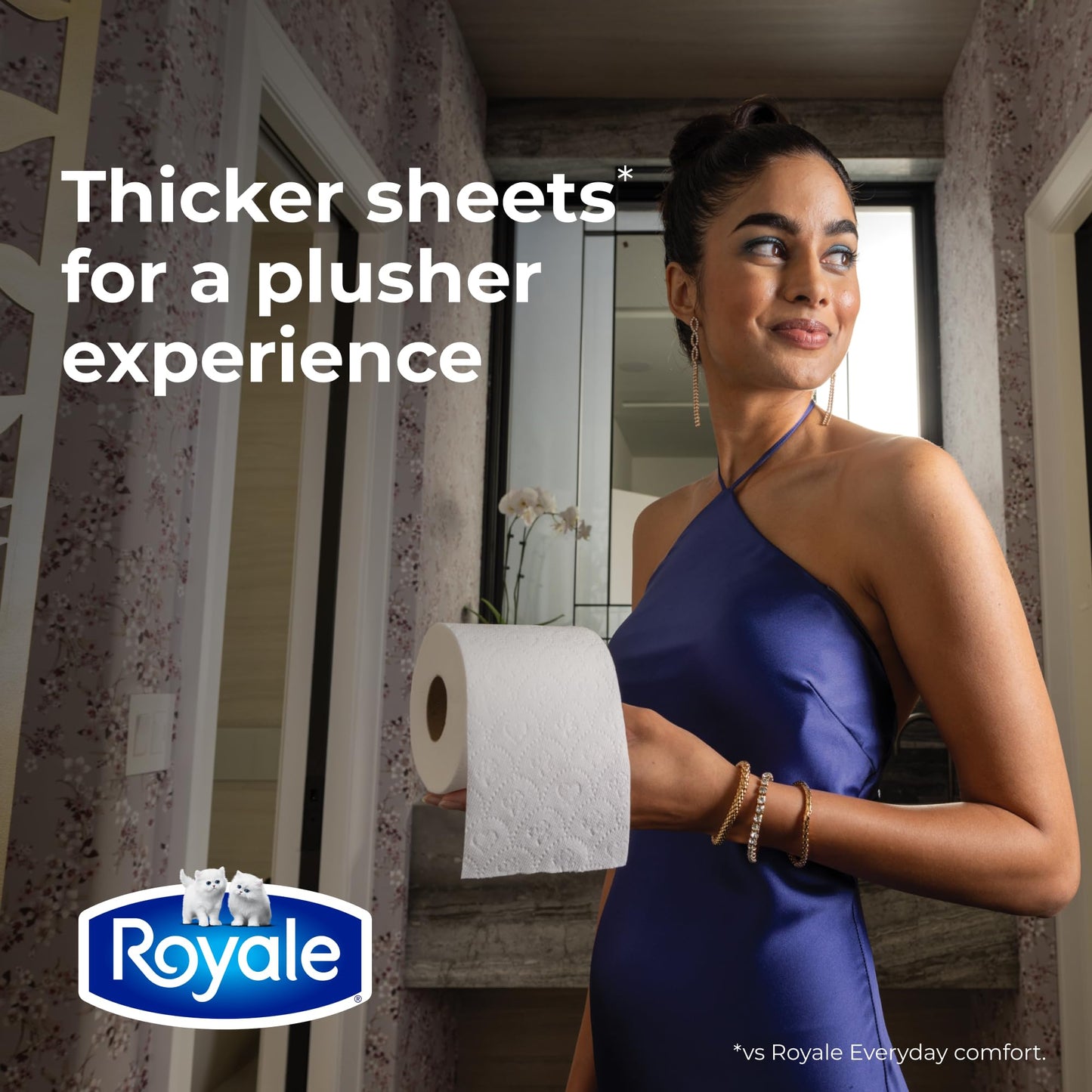 Royale Velour Toilet Paper, 12 Equal 48 Rolls, 284 Bathroom Tissues per roll