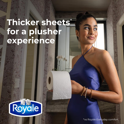 Royale Velour Toilet Paper, 12 Equal 48 Rolls, 284 Bathroom Tissues per roll