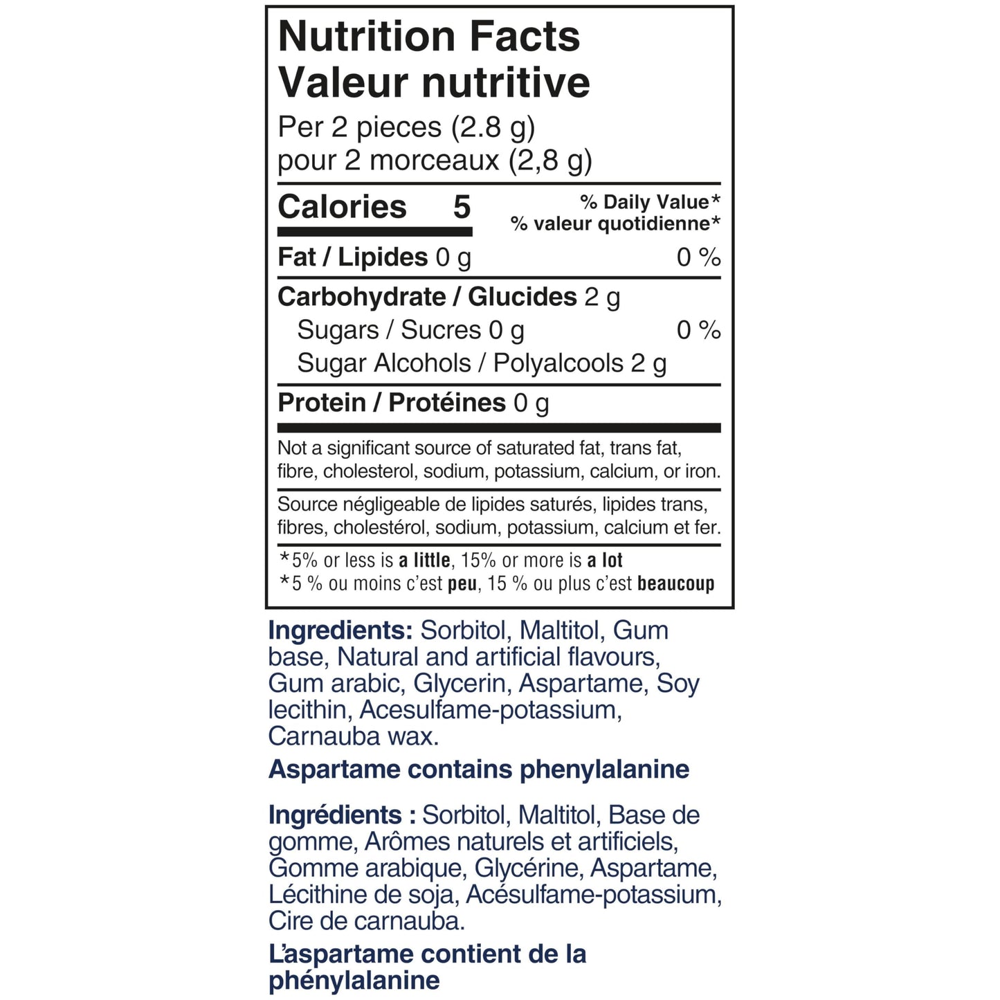 EXCEL, Polar Ice Flavoured Sugar Free Chewing Gum, 60 Pieces, 6 Bottles - Available at All In One Marketplace Canada