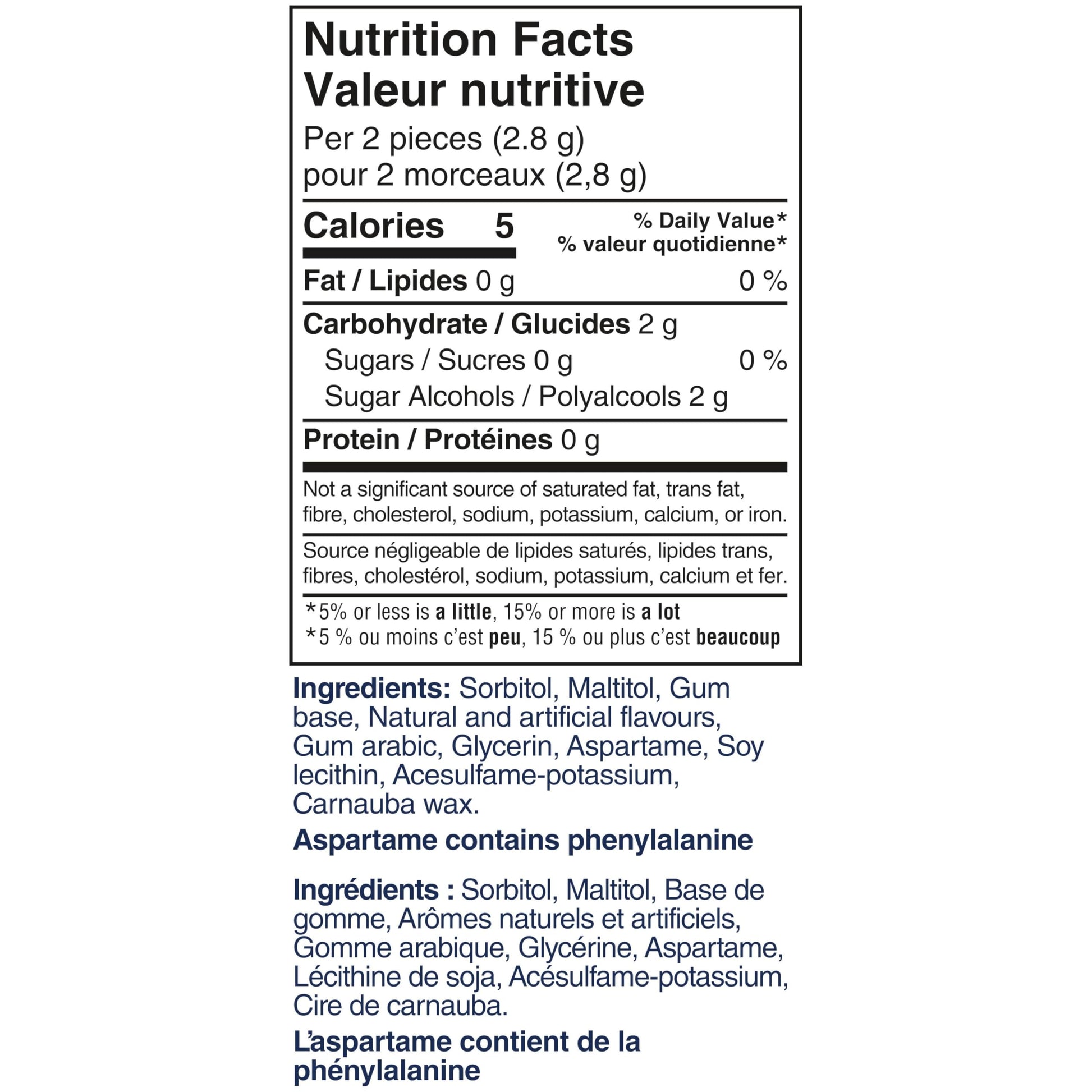 EXCEL, Polar Ice Flavoured Sugar Free Chewing Gum, 60 Pieces, 6 Bottles - Available at All In One Marketplace Canada