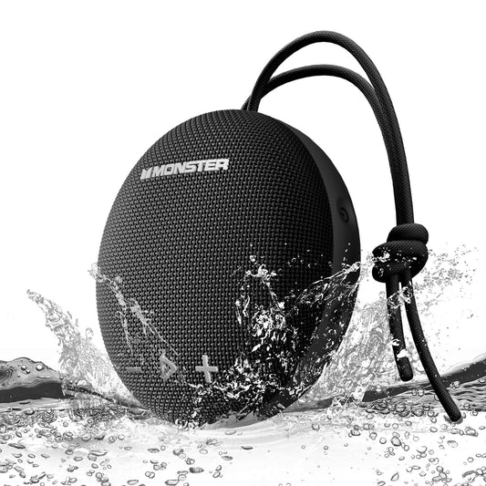 Monster Bluetooth Speaker, IPX8 Shower Speaker Waterproof, Bluetooth 5.4 with Loud HD Sound and Robust Bass, Extra Long Playtime Punchy, for Home, Beaches Portable Wireless Outdoor Speakers - Available at All In One Marketplace Canada