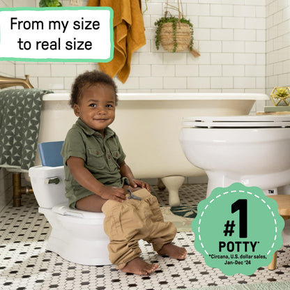 Summer by Ingenuity My Size Potty Pro in White, Infant Potty Training Toilet, Lifelike Flushing Sound, For Ages 18 Months, Up to 50 Pounds