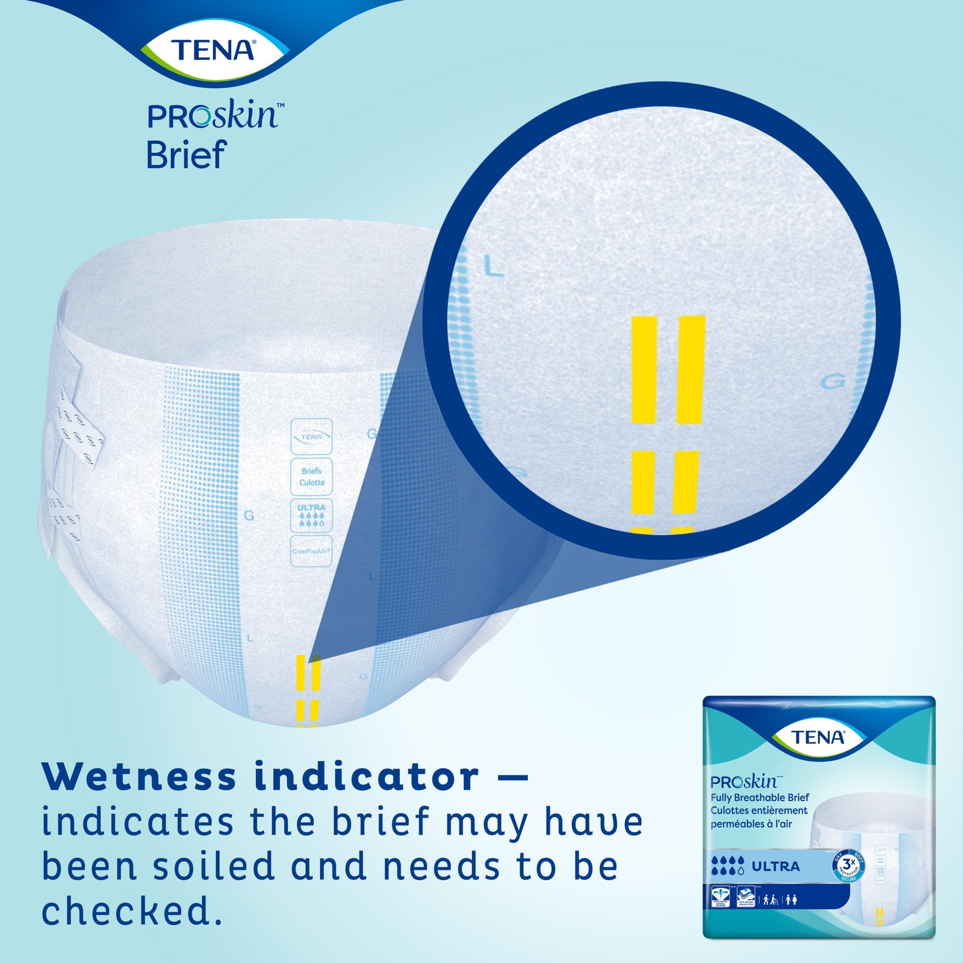 TENA Adult Incontinence, Discrete Disposable, Briefs, Comfortable Fit, Ultra Absorbency, Unisex, Large (L), 40 Count TENA