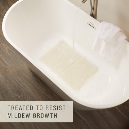 Rubbermaid Commercial Products Bath Tub and Shower Mat | Large - 28 x 16 in. | White | Machine Washable | Safti-Grip Non-Slip Bathroom Mat with Suction Cups for Home/Hotel/Shower/Bathtub Rubbermaid Commercial