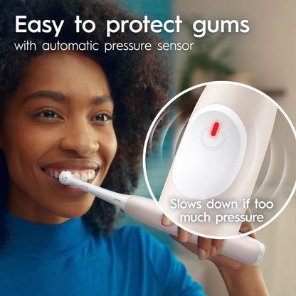 Oral-B iO2 Electric Toothbrush, for an Easy Switch to Electric, Peach, Rechargeable Electric Toothbrushes, iO Series 2 Starter Kit with 1 Power Toothbrush and 2 Brush Heads