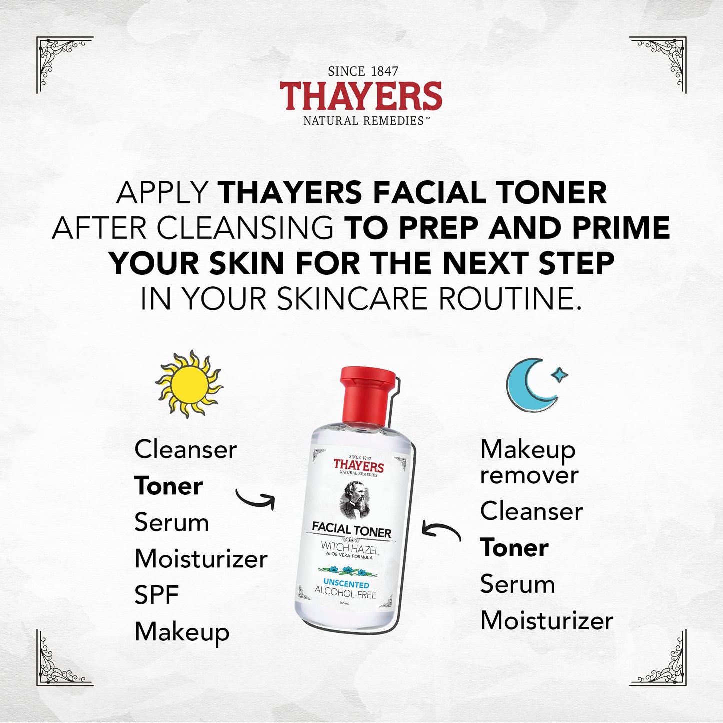 THAYERS Alcohol-Free Witch Hazel Unscented Face Toner Skin Care with Aloe Vera, Natural Gentle Facial Toner, for All Skin Types, Duo Pack (2 x 355mL)