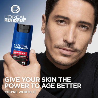 L'Oréal Paris Men Expert Power Age XXL 24 HR Hydrating Face Moisturizer for Men with Hyaluronic Acid & Vitamins, For Dry & Aging Skin, Fights Signs & Look of Aging, 100 mL - Available at All In One Marketplace Canada