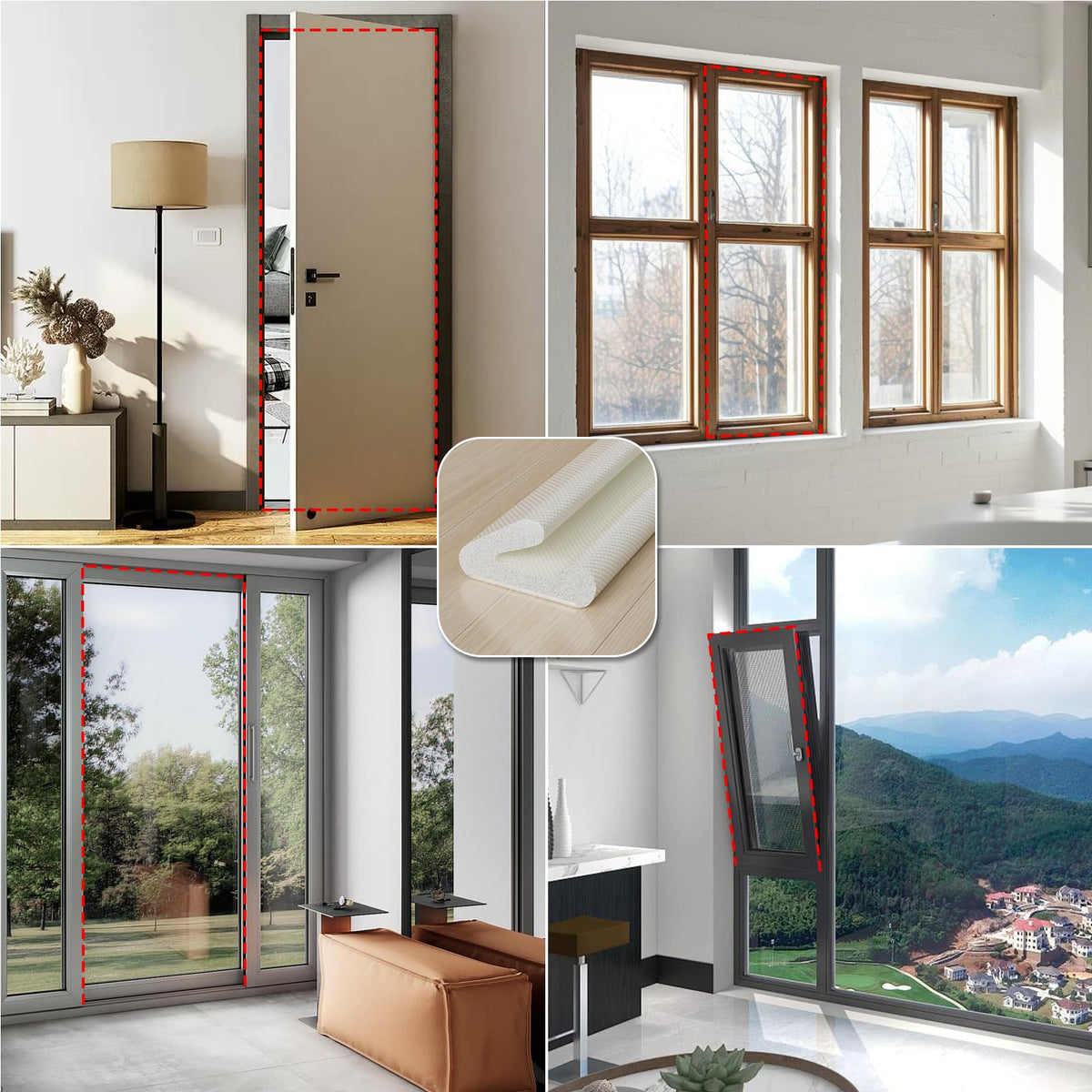 19.7FT V Shape Small Foam Weather Stripping Door Frame Seal Strip White 🍁 All In One Marketplace Canada