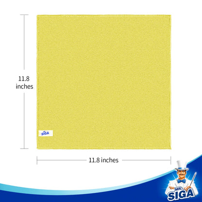 MR.SIGA Microfiber Cleaning Cloth, All-Purpose Cleaning Towels, Pack of 50, Size 11.8 x 11.8 in - Available at All In One Marketplace Canada